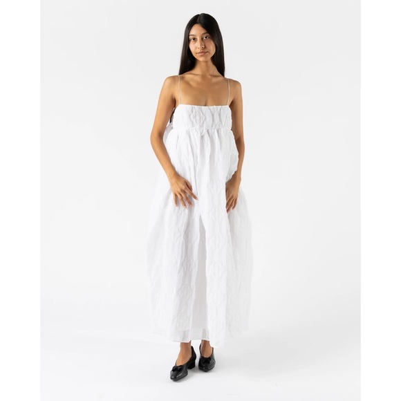 NWT Cecilie Bahnsen Vilma Dress in White Couture Wedding Gown Dramatic Bow Bride - Picture 9 of 16